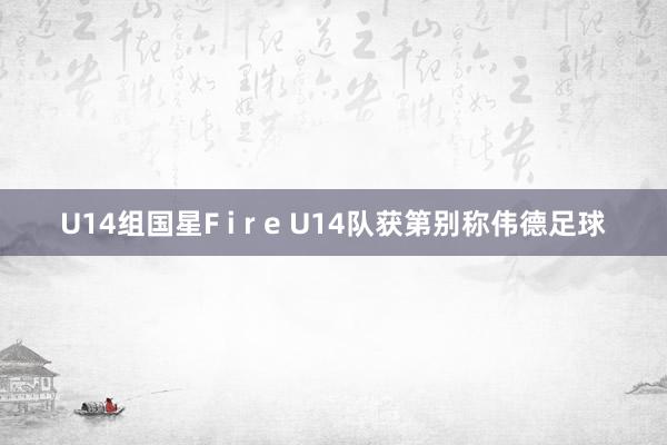 U14组国星F i r e U14队获第别称伟德足球