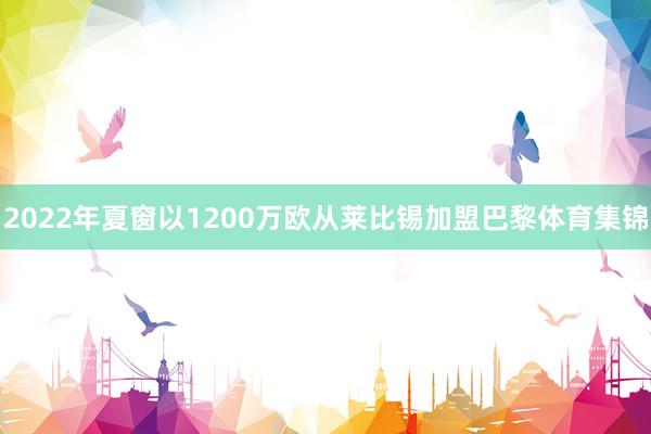 2022年夏窗以1200万欧从莱比锡加盟巴黎体育集锦