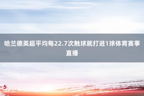 哈兰德英超平均每22.7次触球就打进1球体育赛事直播