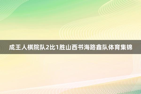 成王人棋院队2比1胜山西书海路鑫队体育集锦